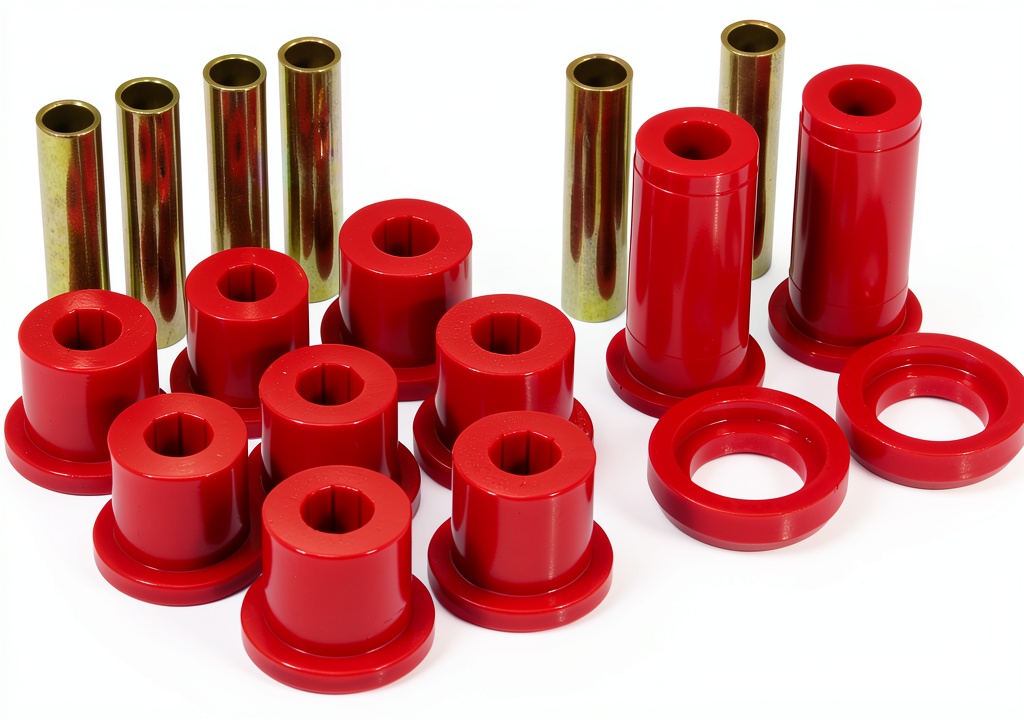 Installing Prothane leaf spring bushing on a vehicle suspension