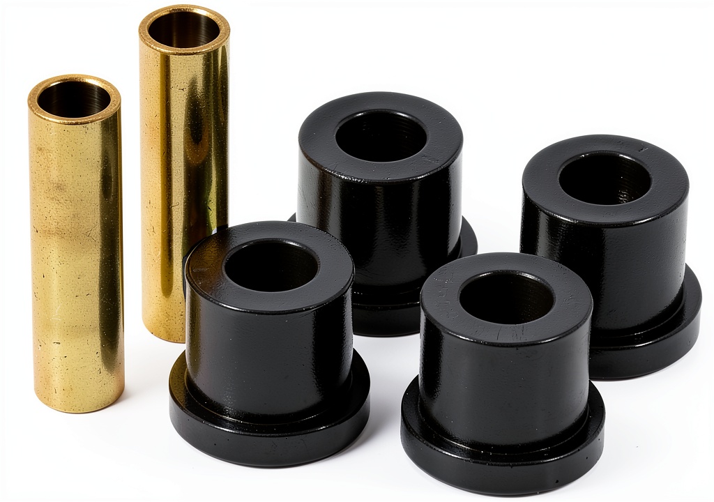 Prothane leaf spring bushing installed on a pickup truck suspension