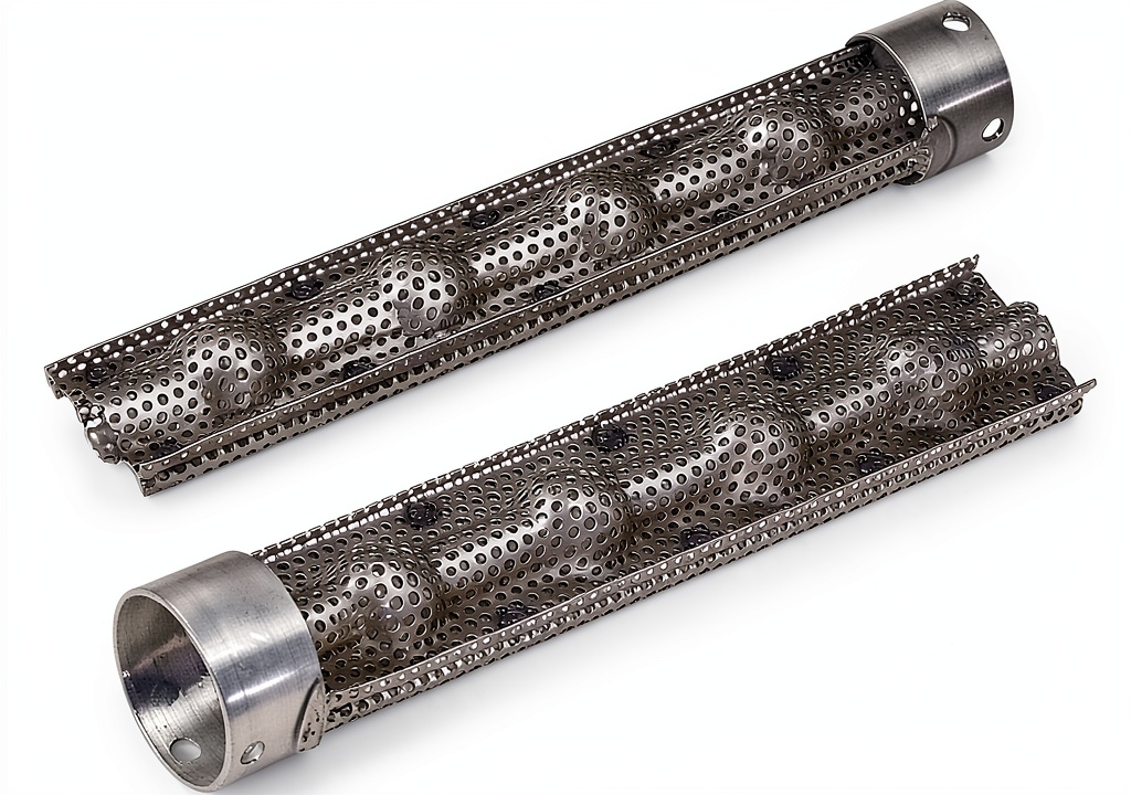 Khrome Werks exhaust baffle installed on an ATV exhaust system