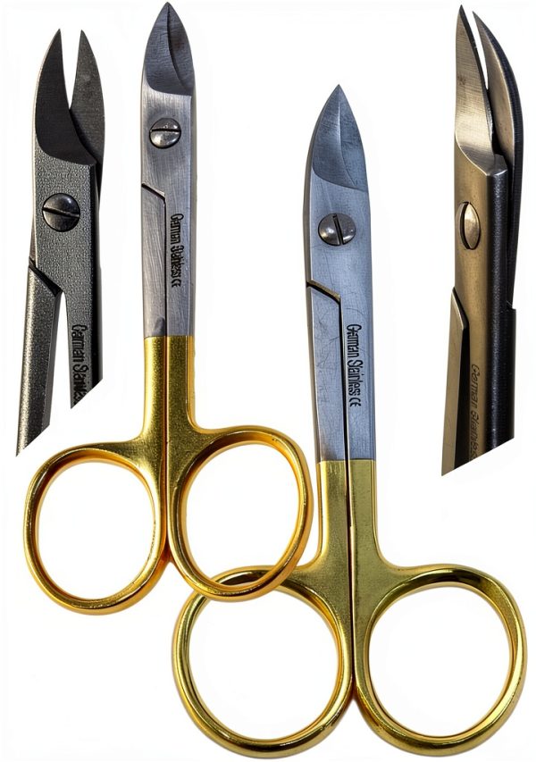 Dental Wire Cutting Scissors 4.25" Gold Rings Set of 2 – Avon Surgical-1