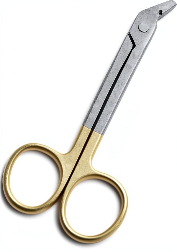 OdontoMed2011 T/C Universal Crown Wire Cutting Scissors 4.75″ Angled With One Serrated Blade Stainless Steel Orthodontic Dental Instruments Tungsten Carbide Inserts ODM-0