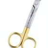 OdontoMed2011 T/C Universal Crown Wire Cutting Scissors 4.75″ Angled With One Serrated Blade Stainless Steel Orthodontic Dental Instruments Tungsten Carbide Inserts ODM-1