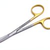 ARTMAN INSTRUMENTS Scissors 4.5 inch curved Iris Micro Dissecting Gold Plated handle Fine Point Dental Surgical Gum Scissors-2