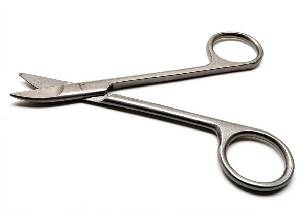 Dental Crown Scissors 4.5 inch Curved Cutting End Orthodontics Superior Instruments-2