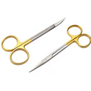 DDP 2 IRIS Dental Scissors Tungsten Carbide Straight Curved 4.5"-0