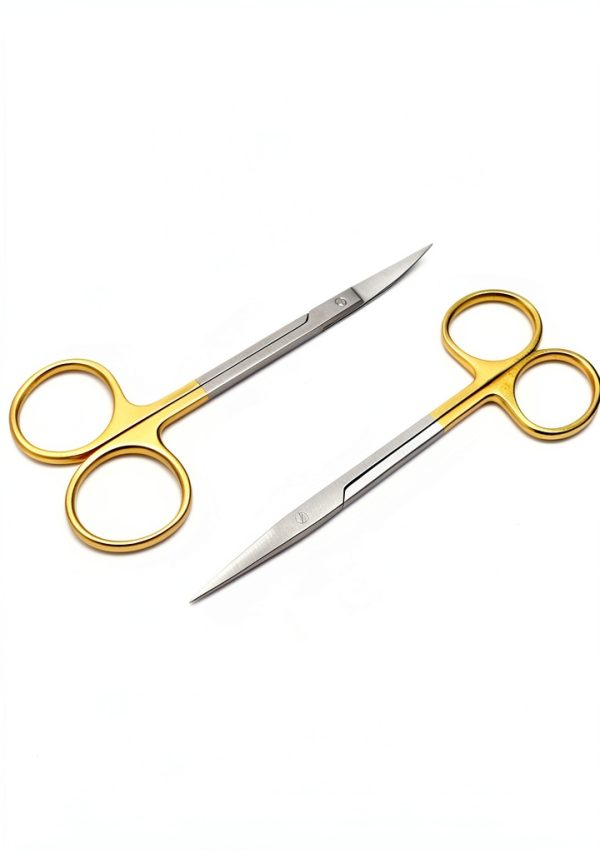 DDP 2 IRIS Dental Scissors Tungsten Carbide Straight Curved 4.5"-0