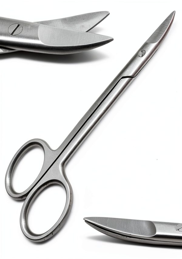 Dental Crown Scissors 4.5 inch Curved Cutting End Orthodontics Superior Instruments-0