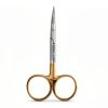 ARTMAN INSTRUMENTS Scissors 4.5 inch curved Iris Micro Dissecting Gold Plated handle Fine Point Dental Surgical Gum Scissors-3