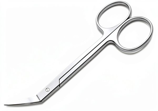 Kelly Scissors Angled Sharp 7" Point End Ring Handle Stainless Steel Dental Surgical Instruments-0